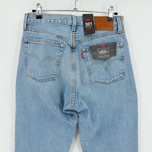 Levi's 501 Premium High Rise Straight Leg Button Fly Stars and Stripes 28 x 30 - Picture 13 of 16